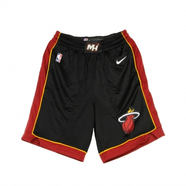 pantaloncino basket uomo nba swingman short icon edition road 18 miahea BLACK/TOUGH RED/WHITE