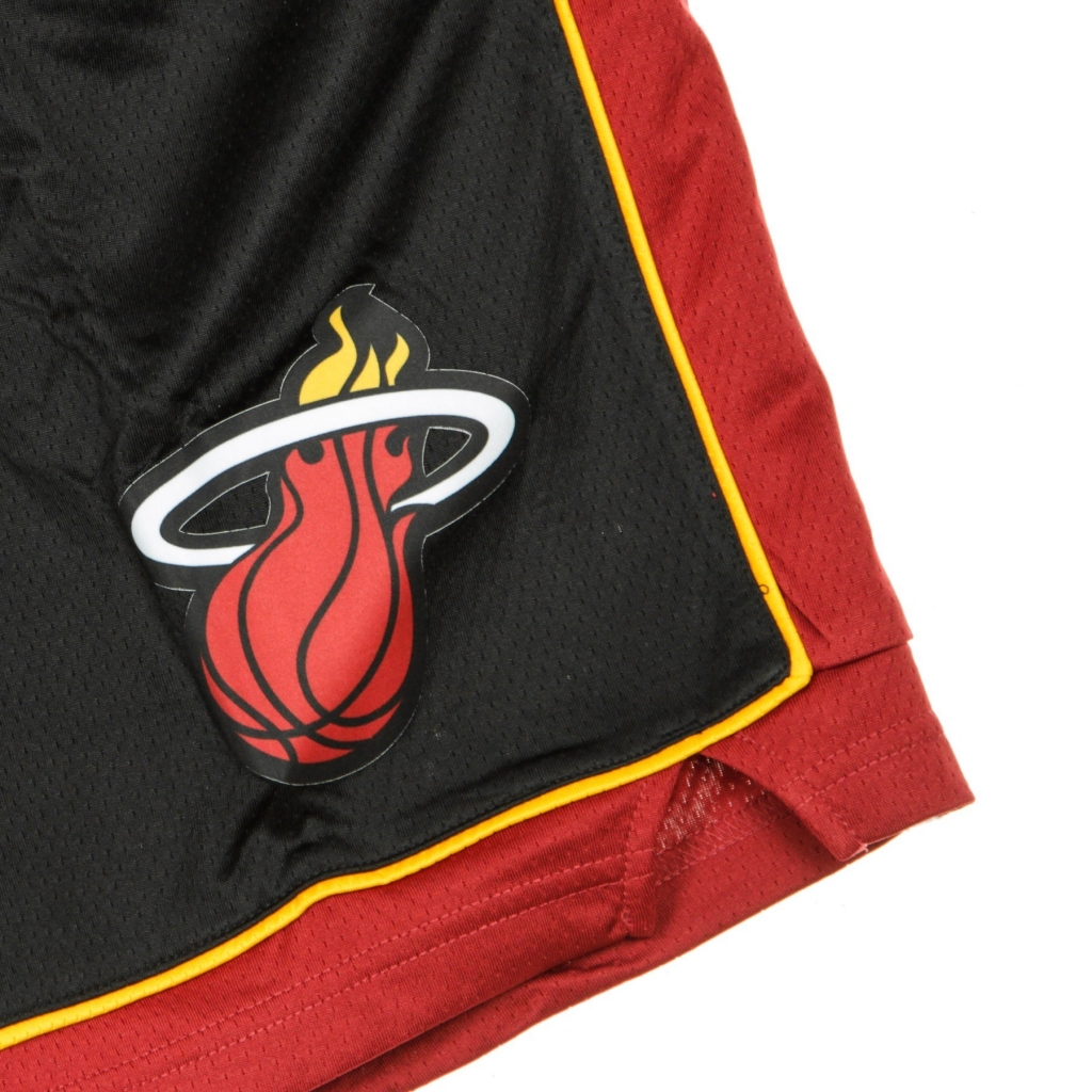 pantaloncino basket uomo nba swingman short icon edition road 18 miahea BLACK/TOUGH RED/WHITE