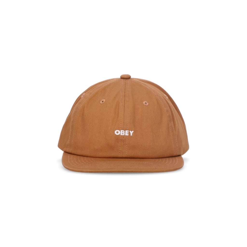 cappellino visiera piatta uomo bold twill 6 panel strapback BROWN SUGAR