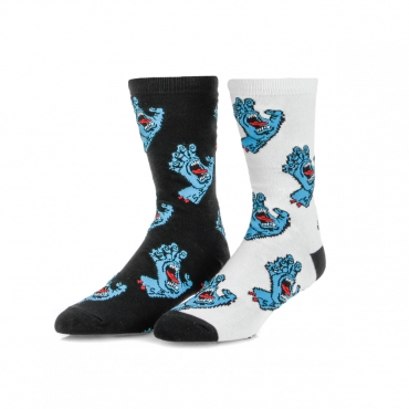 calza media uomo multi hand sock 2pk BLACK/WHITE