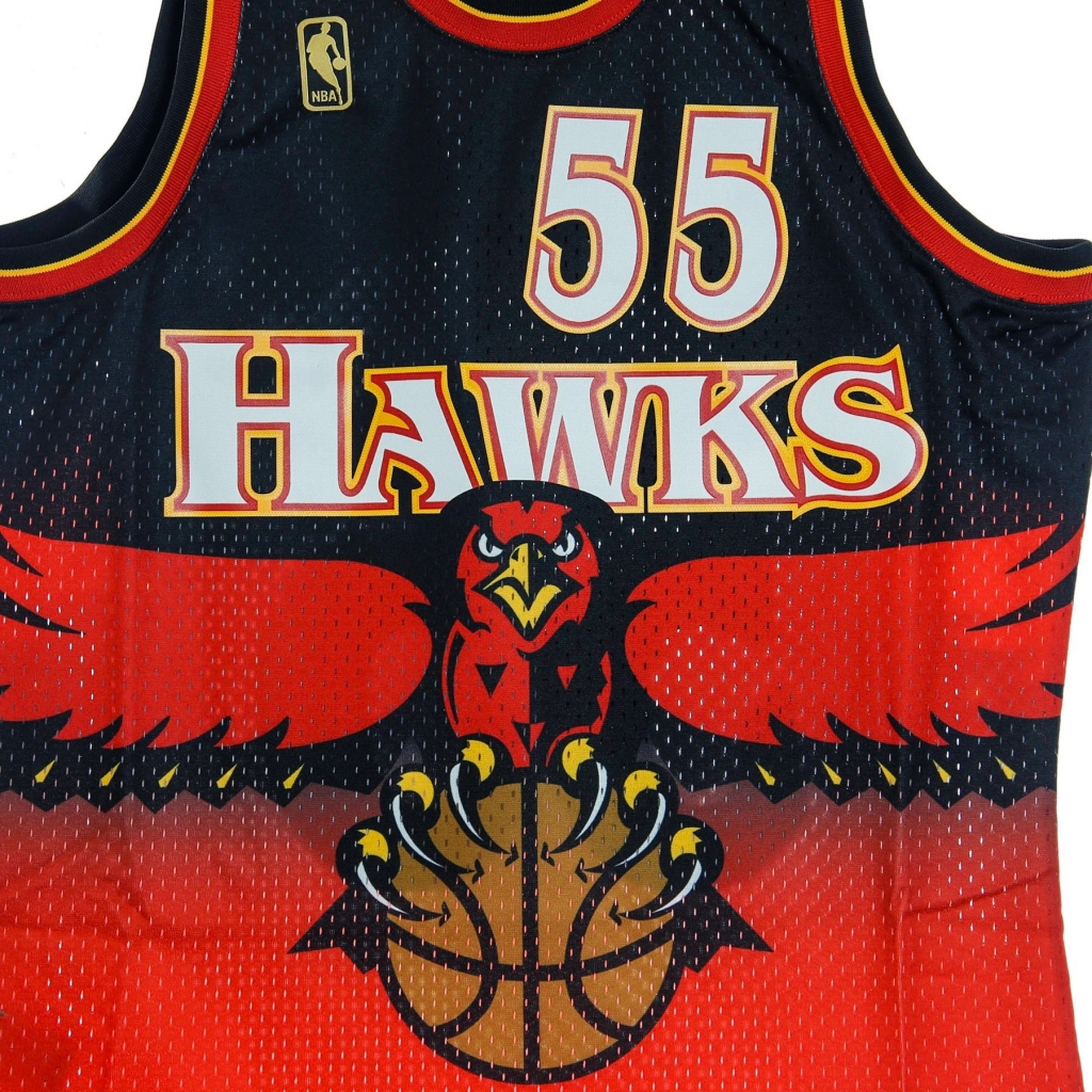 canotta basket uomo nba swingman jersey hardwood classics no55 dikembe mutombo 1996-97 atlhaw road ORIGINAL TEAM COLORS