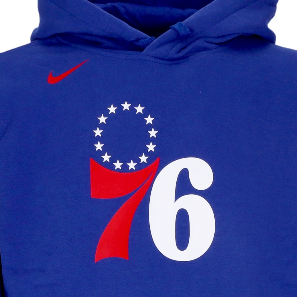 felpa cappuccio uomo nba essential fleece hoody phi76e RUSH BLUE