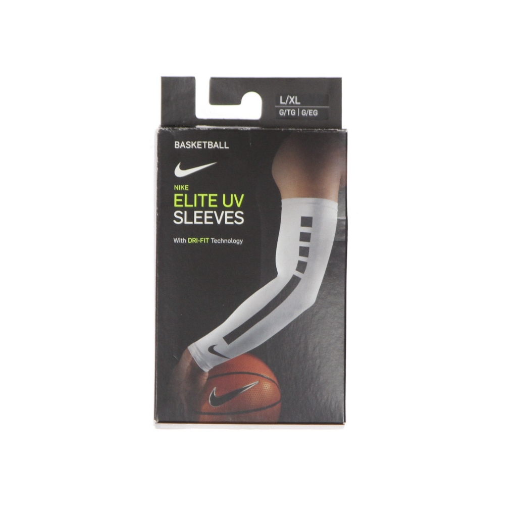 manica da basket uomo pro elite sleeves 20 WHITE/BLACK
