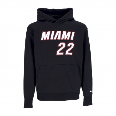 felpa cappuccio uomo nba fleece hoodie no 22 jimmy butler miahea BLACK