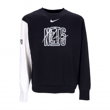 felpa girocollo uomo nba courtside fleece crewneck bronet BLACK