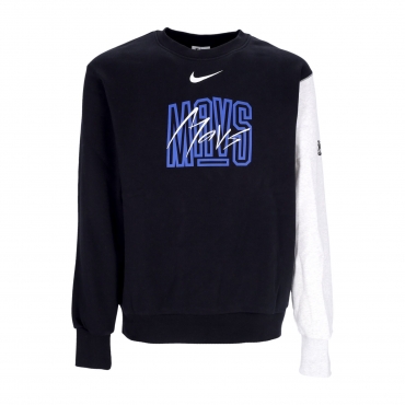 felpa girocollo uomo nba courtside fleece crewneck dalmav BLACK
