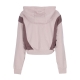 felpa cappuccio corta donna sportswear air oversized mod crop fleece hoodie FOSSIL STONE/PLUM ECLIPSE/PLUM ECLIPSE
