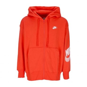 felpa cappuccio zip donna sportswear dnc fleece full-zip hoodie PICANTE RED