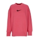 felpa girocollo donna sportswear oversized fleece crewneck ADOBE/BLACK