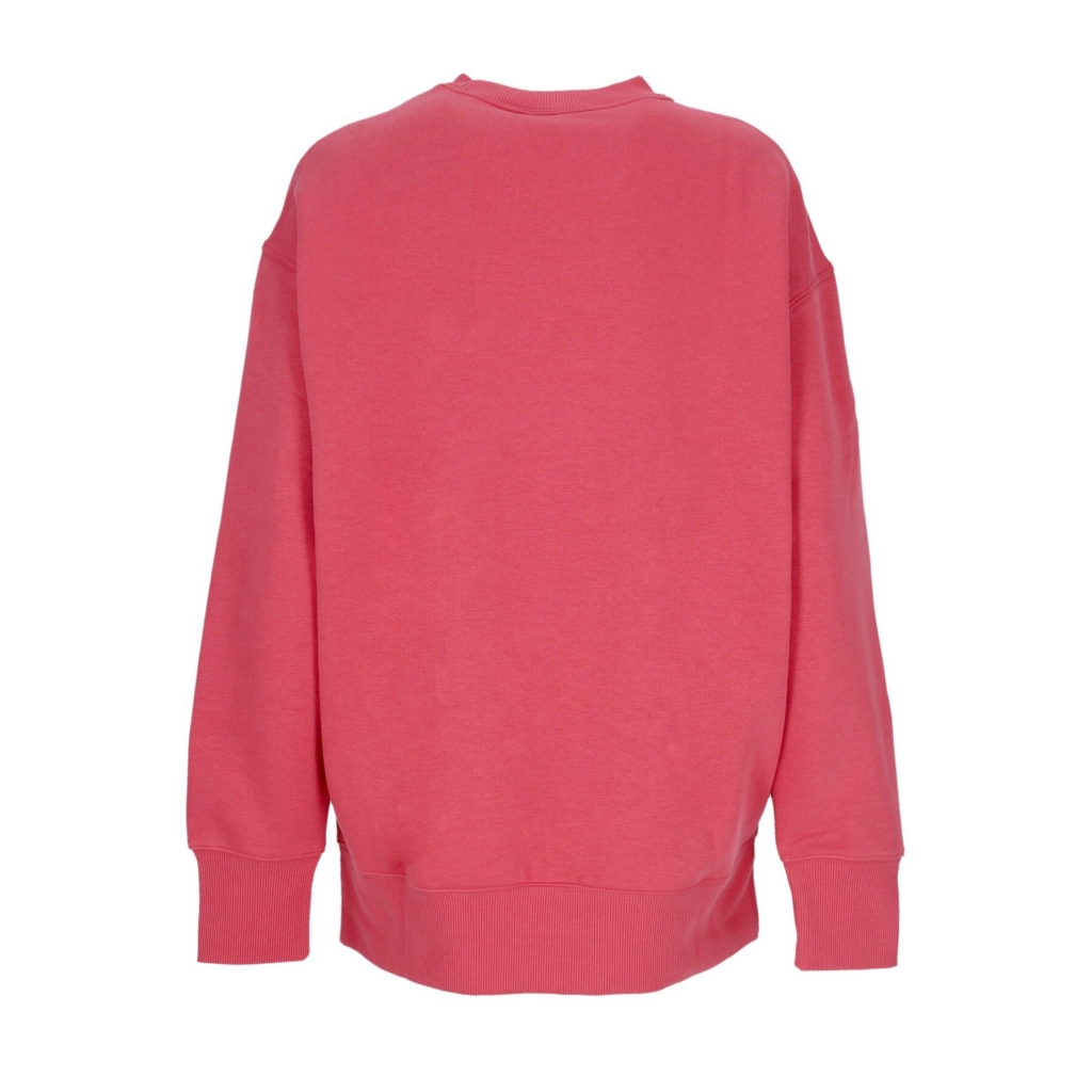 felpa girocollo donna sportswear oversized fleece crewneck ADOBE/BLACK
