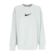 felpa girocollo donna sportswear oversized fleece crewneck LIGHT SILVER/BLACK