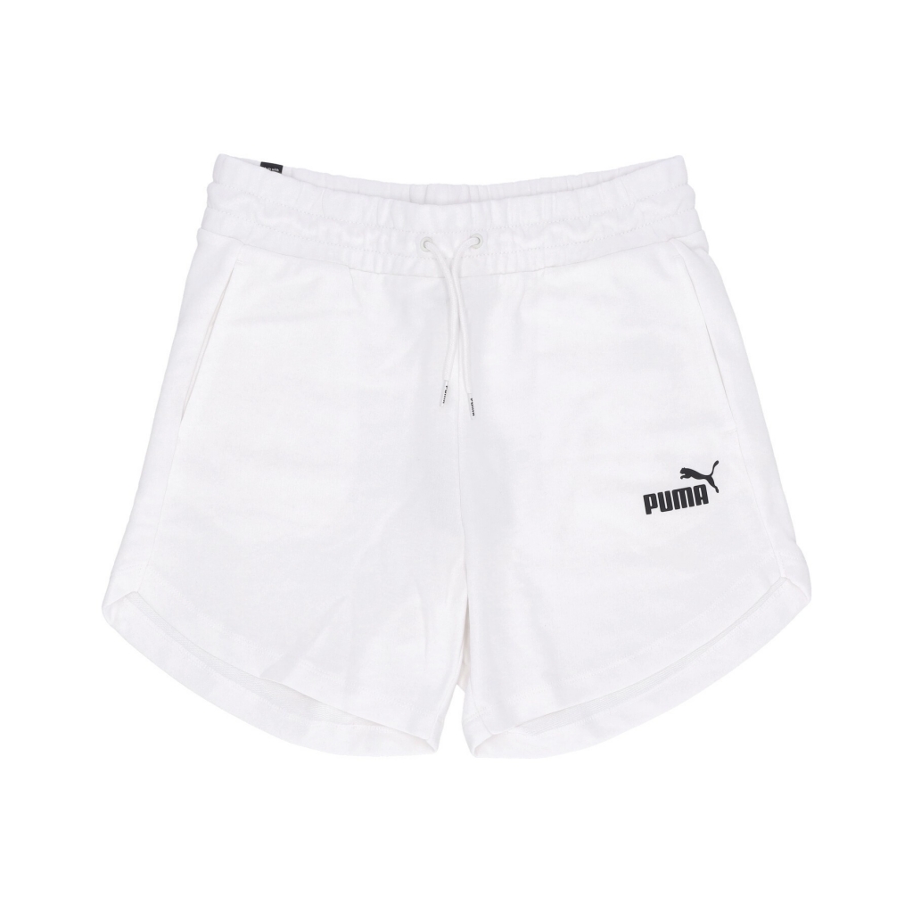 pantaloncino donna ess 5 high waist shorts WHITE