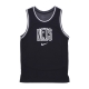 canotta basket uomo nba courtside dna dri-fit graphic tank bronet BLACK/ANTHRACITE