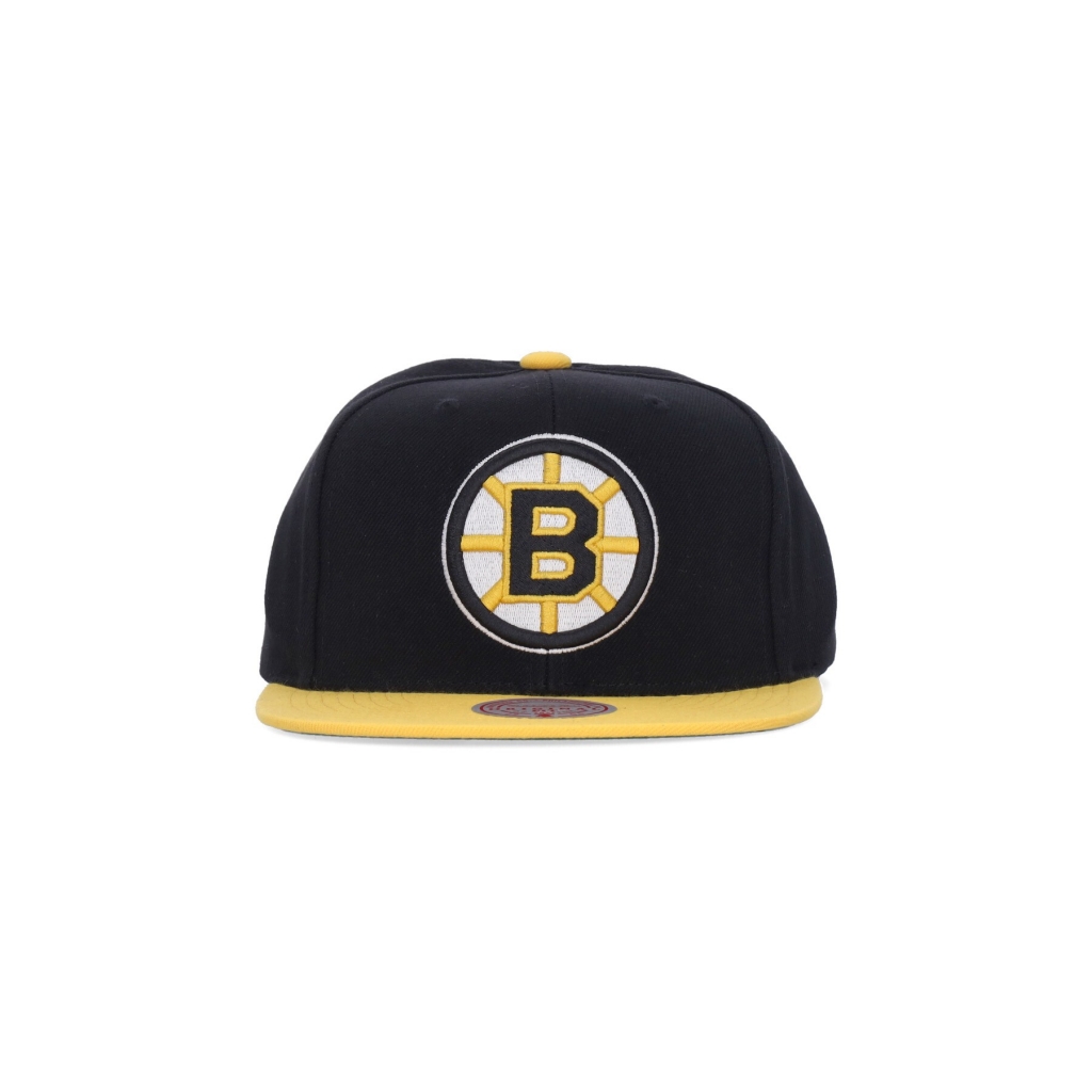 cappellino visiera piatta uomo nhl team 2 tone 20 snapback bosbru BLACK/YELLOW