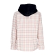 camicia manica lunga cappuccio uomo nba kevin durant flannel hoodie PHANTOM/BLACK/PALE IVORY/GREEN STRIKE