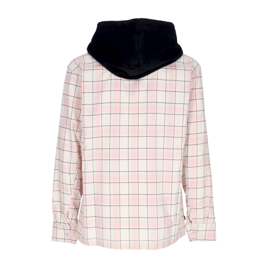 camicia manica lunga cappuccio uomo nba kevin durant flannel hoodie PHANTOM/BLACK/PALE IVORY/GREEN STRIKE