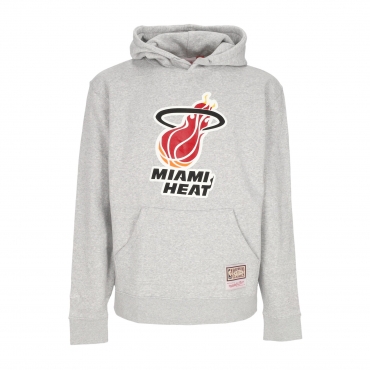 felpa cappuccio uomo nba team logo hoodie miahea GREY MARL