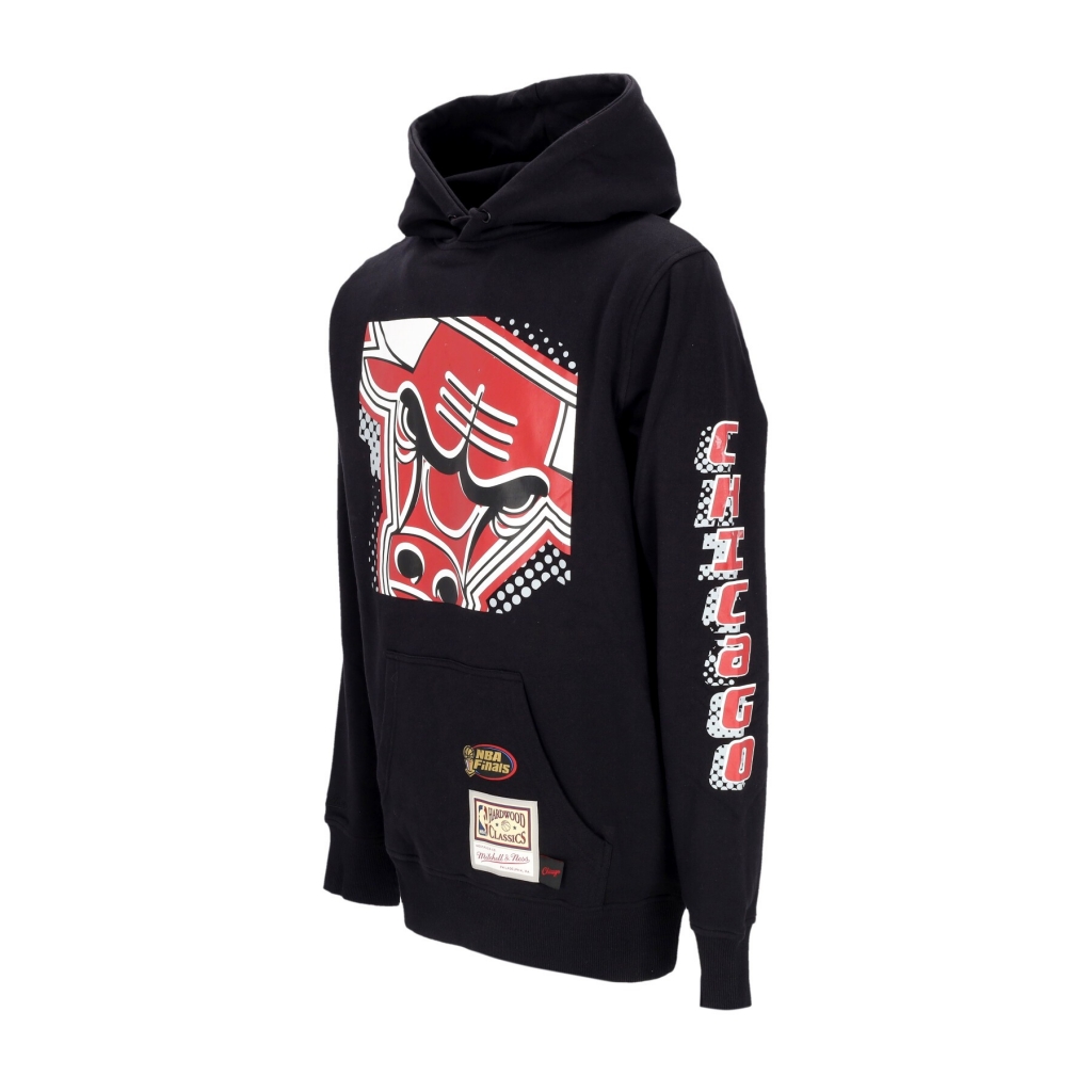 felpa cappuccio uomo nba big face 70 hoodie chibul BLACK
