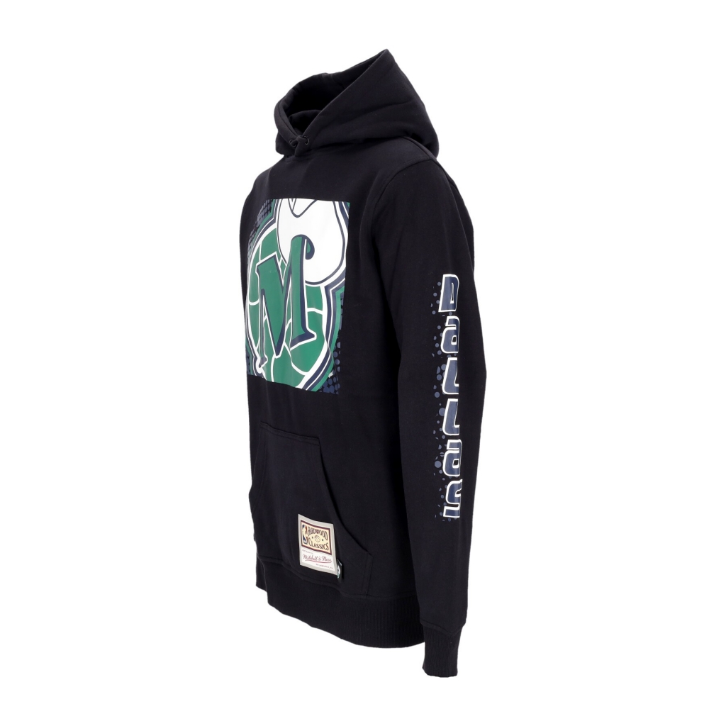 felpa cappuccio uomo nba big face 70 hoodie dalmav BLACK