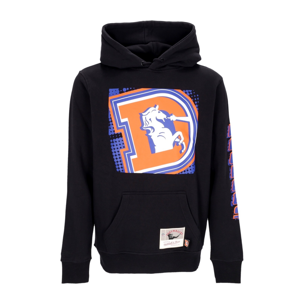 felpa cappuccio uomo nfl big face 70 hoodie denbro BLACK