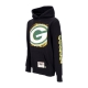 felpa cappuccio uomo nfl big face 70 hoodie grepac BLACK