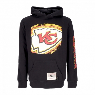 felpa cappuccio uomo nfl big face 70 hoodie kanchi BLACK
