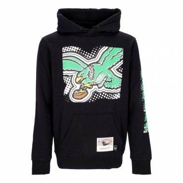felpa cappuccio uomo nfl big face 70 hoodie phieag BLACK