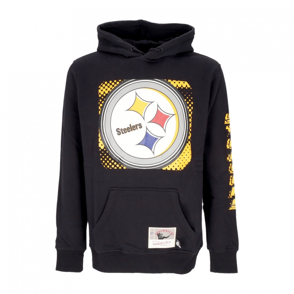 felpa cappuccio uomo nfl big face 70 hoodie pitste BLACK