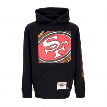 felpa cappuccio uomo nfl big face 70 hoodie saf49e BLACK