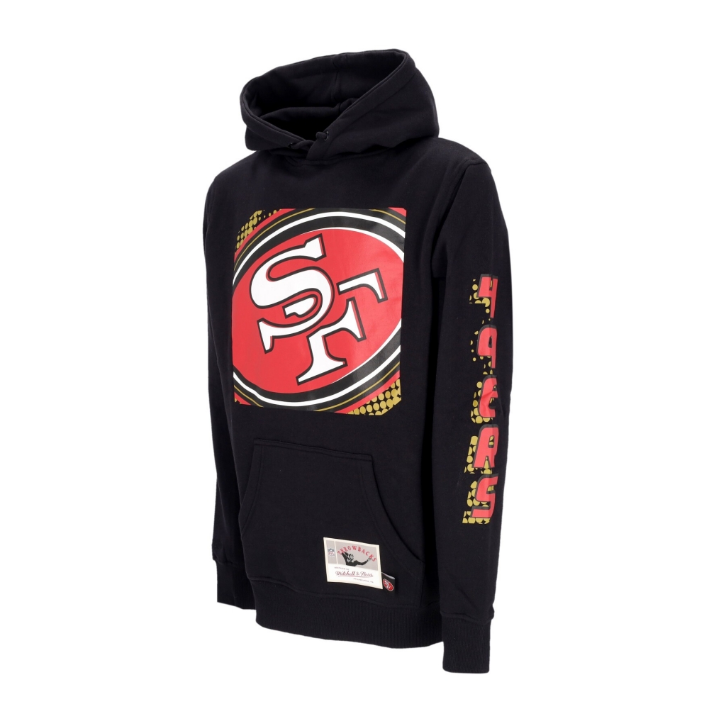 felpa cappuccio uomo nfl big face 70 hoodie saf49e BLACK