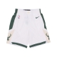 pantaloncino basket uomo nba swingman short home 18 milbuc WHITE/FIR/FLAT OPAL/FIR