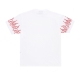 maglietta uomo embroidered flames tee WHITE/RED