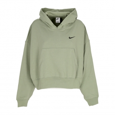 felpa leggera cappuccio donna w sportswear jersey oversized pullover hoodie OIL GREEN/BLACK
