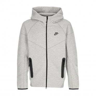 felpa leggera cappuccio zip uomo tech fleece full-zip windrunner hoodie DK GREY HEATHER/BLACK