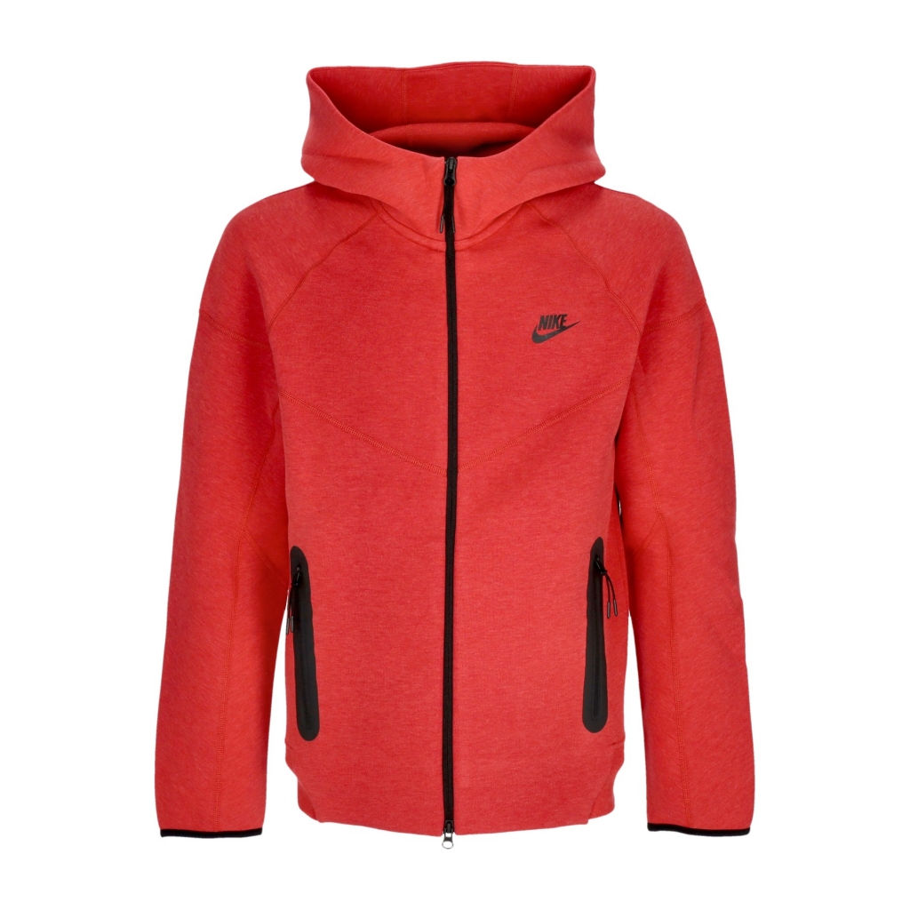 felpa leggera cappuccio zip uomo tech fleece full-zip windrunner hoodie LT UNIV RED HTR/BLACK