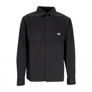 camicia manica lunga uomo kirby workshirt BLACK