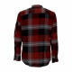 camicia manica lunga uomo flannel shirt BLACK GRAY