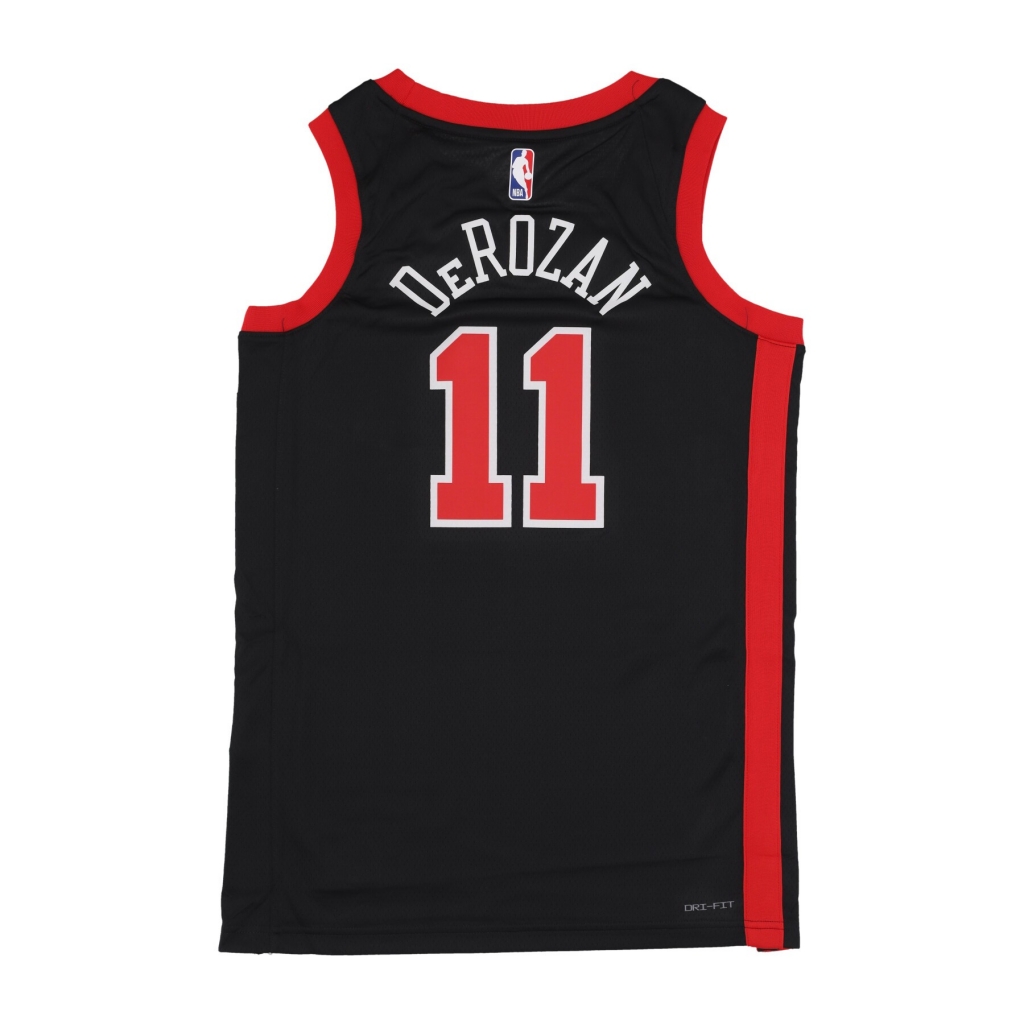canotta basket uomo nba city edition 2023/24 swingman jersey no 11 demar derozan chibul BLACK/UNIVERSITY RED