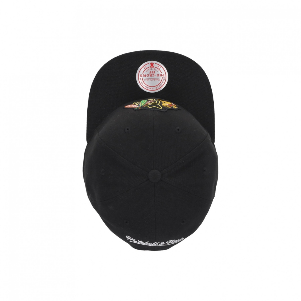 cappellino visiera curva uomo nhl team ground 20 pro snapback chibla BLACK