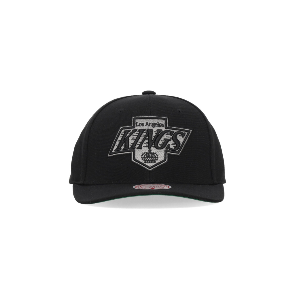cappellino visiera curva uomo nhl team ground 20 pro snapback loskin BLACK