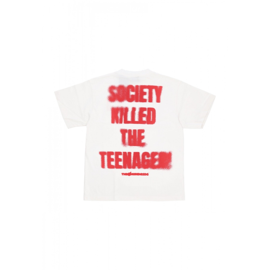maglietta uomo society kills tee WHITE