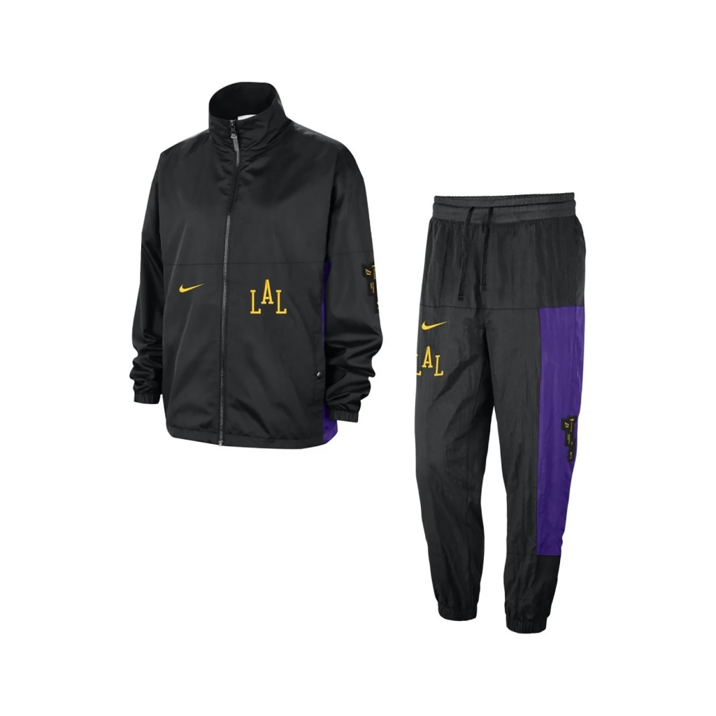 completo tuta uomo nba city edition starting 5 courtside dri-fit tracksuit loslak BLACK/FIELD PURPLE/BLACK