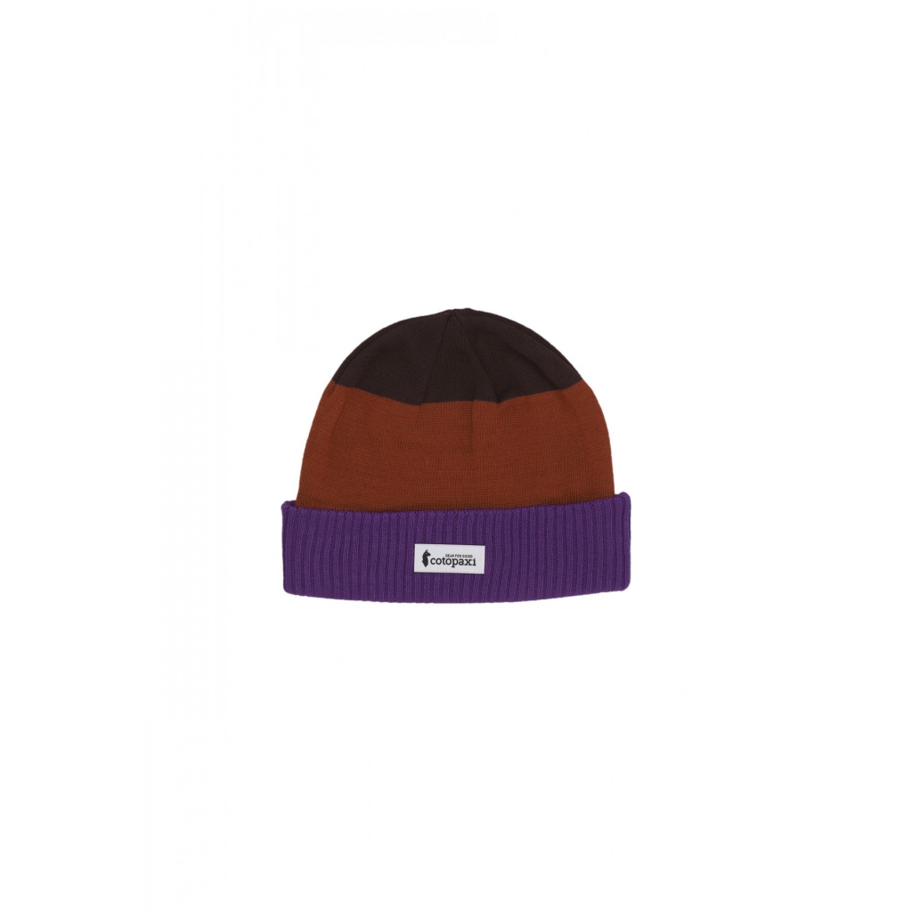 cappello uomo alto beanie BLACK/VIOLET/RUSTY