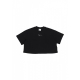 maglietta corta donna w small signature essential crop tee BLACK