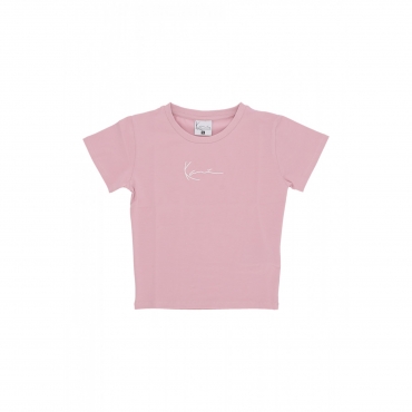 maglietta donna w small signature short tee ROSE