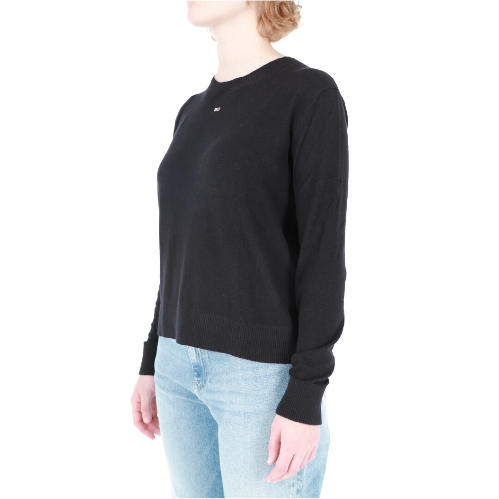 Maglia Tommy Hilfiger Donna Essential Crew Neck BDS BLACK
