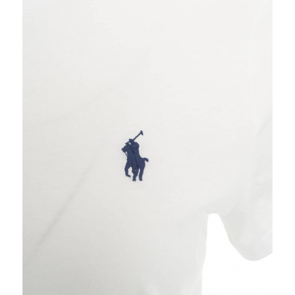T-shirt con logo ricamato bianco