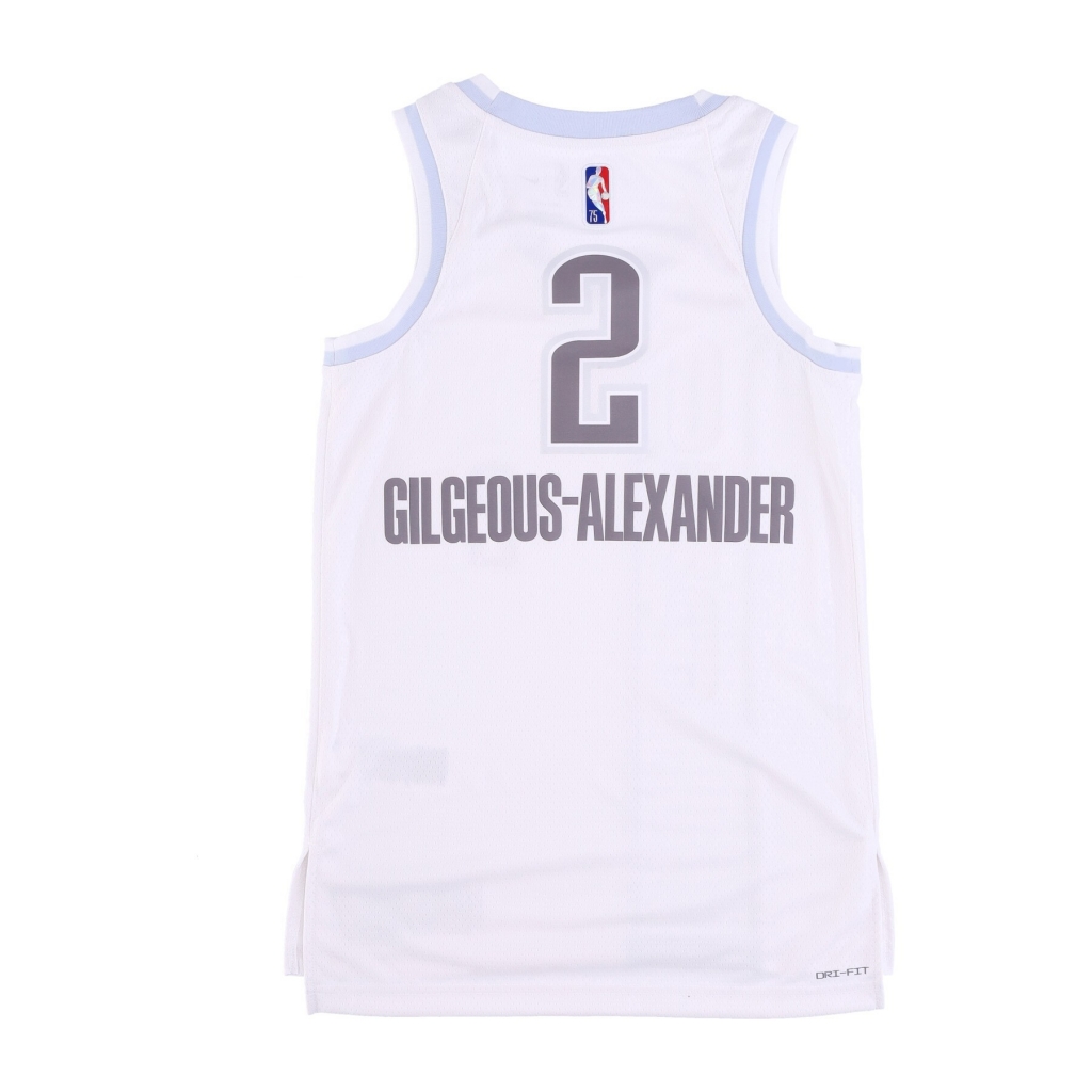 canotta basket uomo nba dri fit swingman jersey 2021 no 2 alexander gilgeous oklthu WHITE/PURE PLATINUM