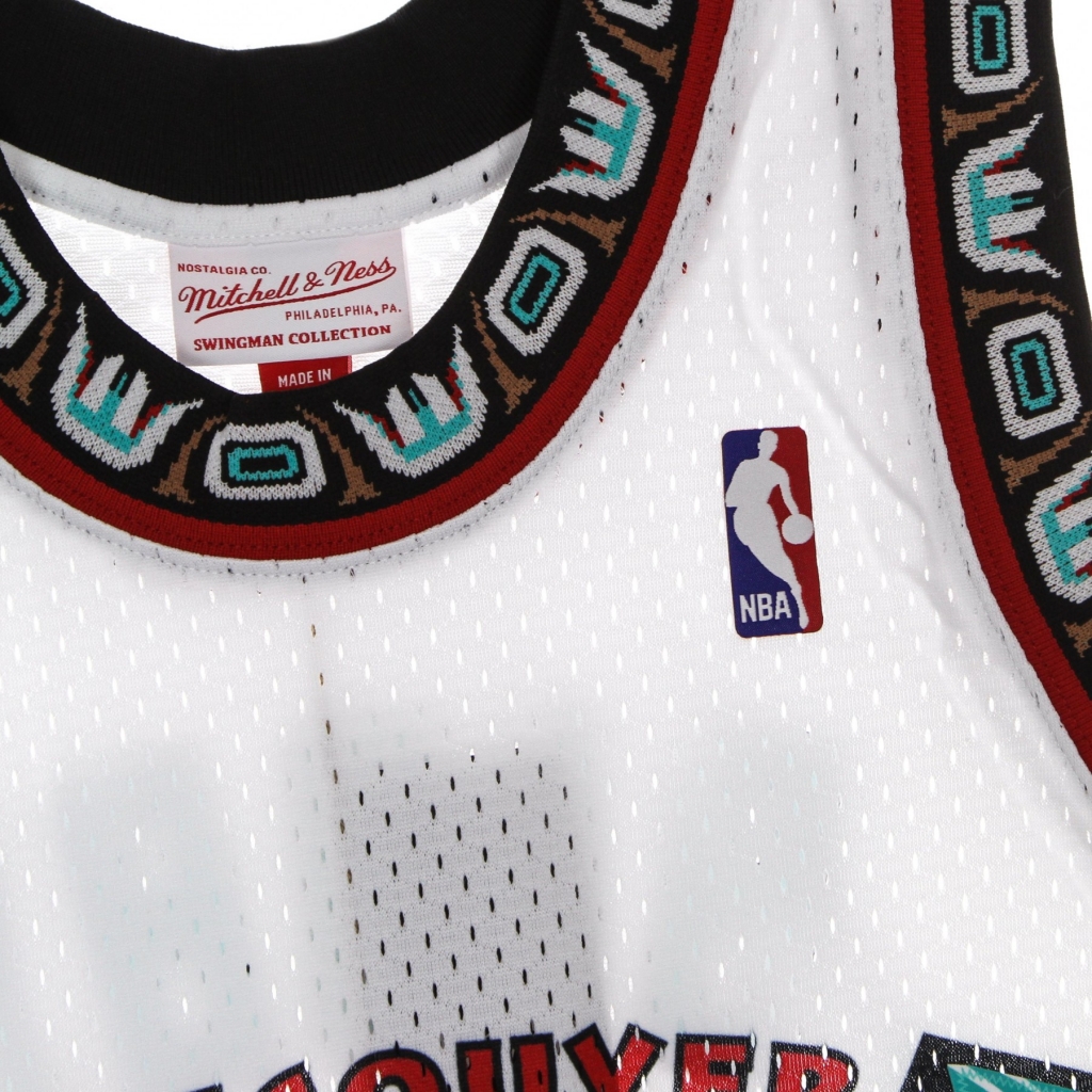 canotta basket uomo nba swingman jersey hardwood classics no 10 mike bibby 1998-99 vangri WHITE/ORIGINAL TEAM COLORS