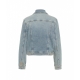 Giacca in denim effetto vintage azzurro